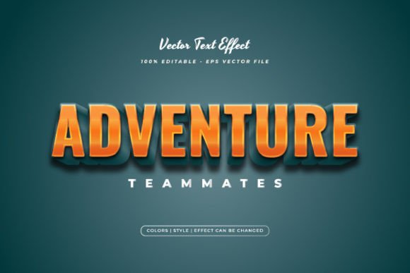 3D Bold Adventure Text Style Effect