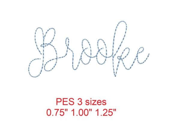 Brooke Bean Stitch Font for Embroidery Projects