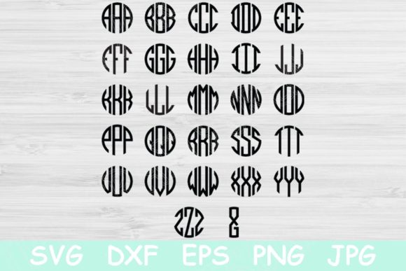 Circle Block Monogram Font for Creative Projects
