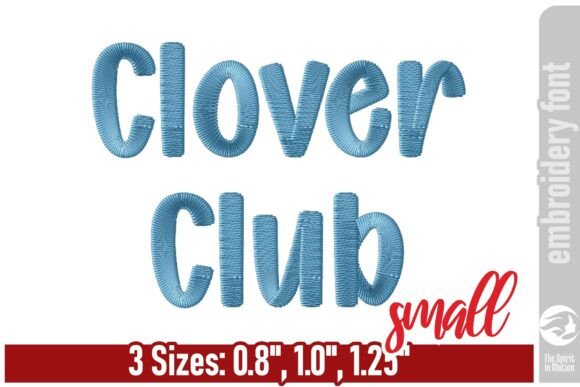 Clover Club Playful Embroidery Font - S: A Versatile Choice for Personalized Projects