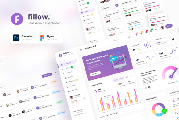 Fillow - Saas Admin Dashboard UI: A Modern Solution for Streamlined Project Management and SaaS Applications