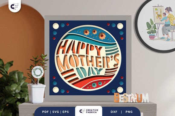Groovy Mother’s Day 3D Shadow Box SVG: A Fun and Thoughtful Gift Idea