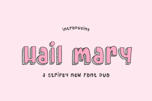Hail Mary: A Bold Display Font That Speaks Volumes in Design