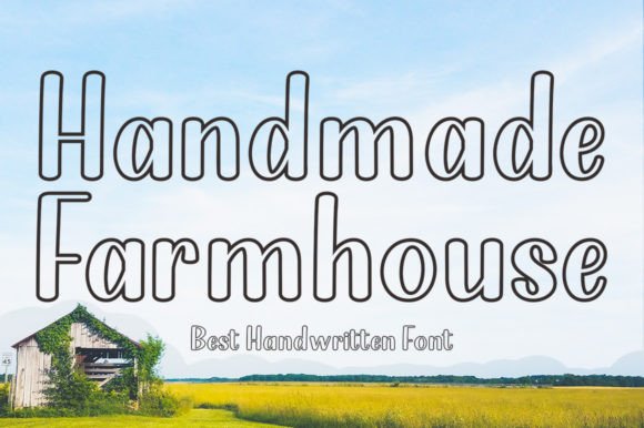 Handmade Farmhouse Outline: A Timeless Font for Modern Creativity
