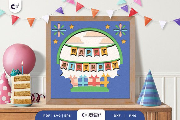 Happy Birthday Banner 3D Shadow Box SVG: A Strategic Tool for Creative Expression and Branding