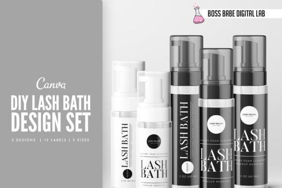 How to Customize Lash Shampoo Bottle Labels Using Canva Templates