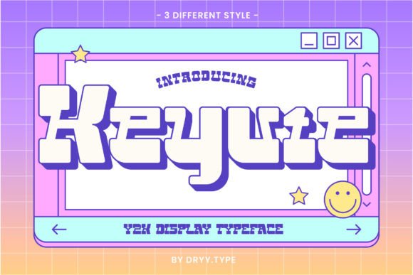 Keyute: A Bold and Futuristic Font That Captures the Spirit of Y2K Aesthetics
