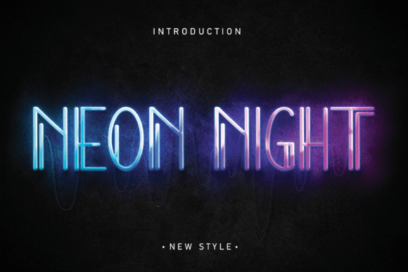 Neon Night: The Ultimate Cool and Trendy Display Font for Modern Design