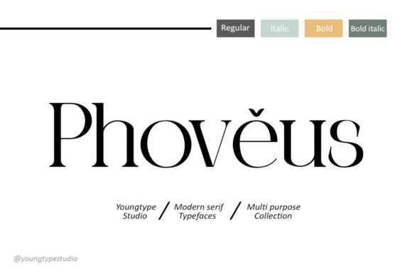 Phoveus: A Modern Serif Font for Professional Designs