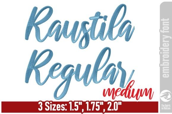 Raustila Embroidery Font - Medium for Modern Stitching