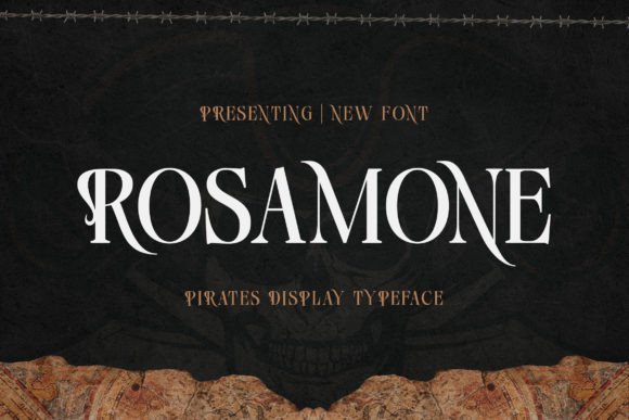 Rosamone Font for Pirate-Themed Designs