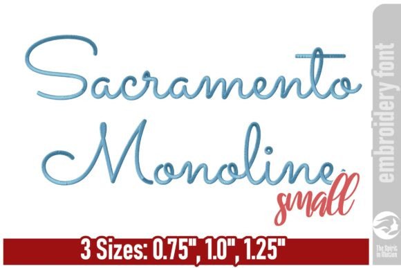 Sacramento Monoline Embroidery Font: A Timeless Choice for Retro-Inspired Stitching