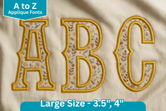 Vintage Serif Applique Embroidery Font: A Timeless Tool for Creative Expression